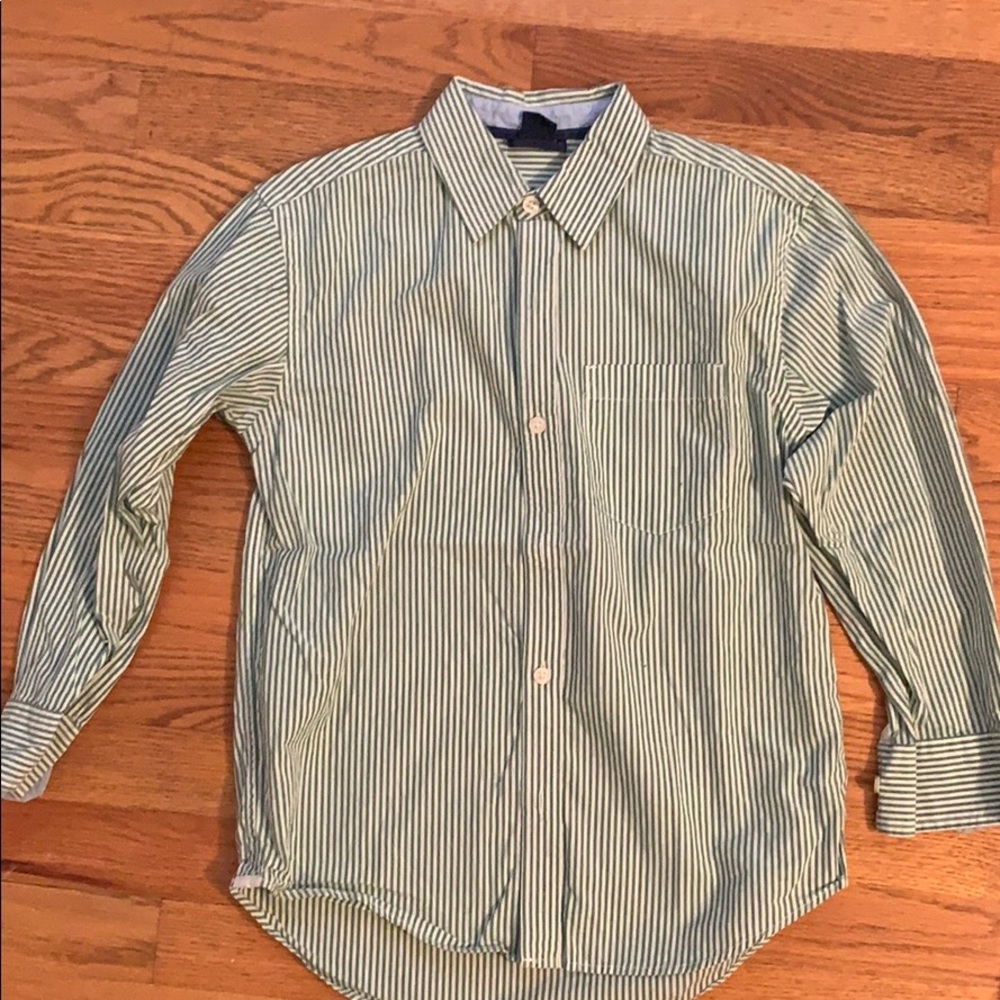 Gap boys green striped Oxford by Gap size 8
